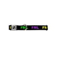 thumbnail image 1 of bright colorful fml on black fun animal seatbelt pet collar, 1 of 2