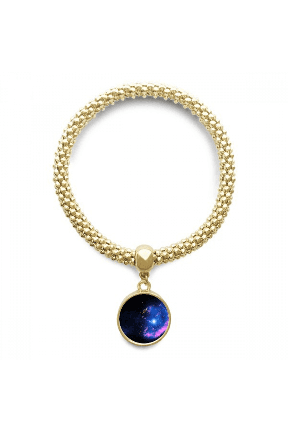 bright mystery nebula universe spen bracelet round pendant jewelry chain