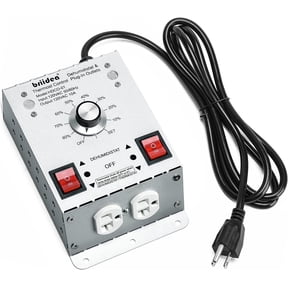 Briidea Crawl Space Humidistat & Thermostat Controller, 2 Outlets, for Basement Attic Garage