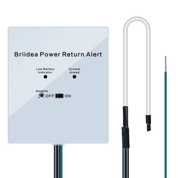 briidea Power Return Alarm, Utility Power Back on Alert for Generator, Loud Siren with LED Indicator
