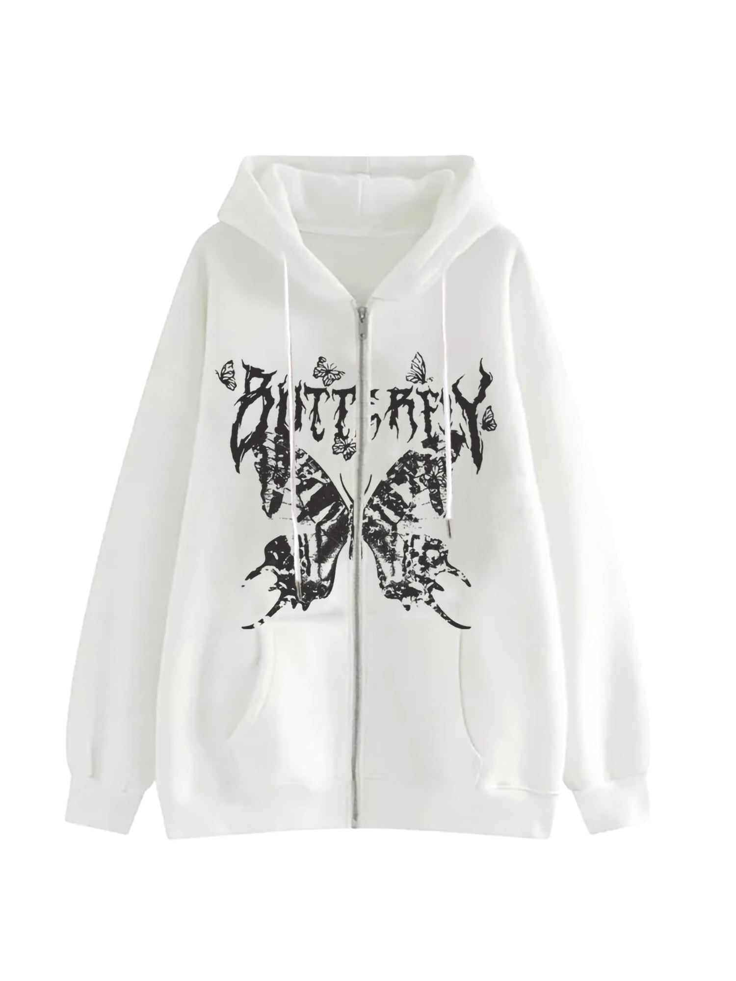 White hoodie sales aesthetic