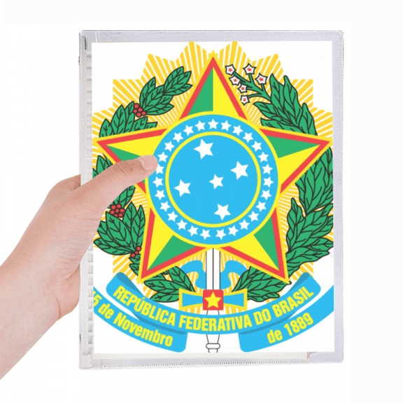 brisil national emblem country notebook loose diary refillable journal statiry
