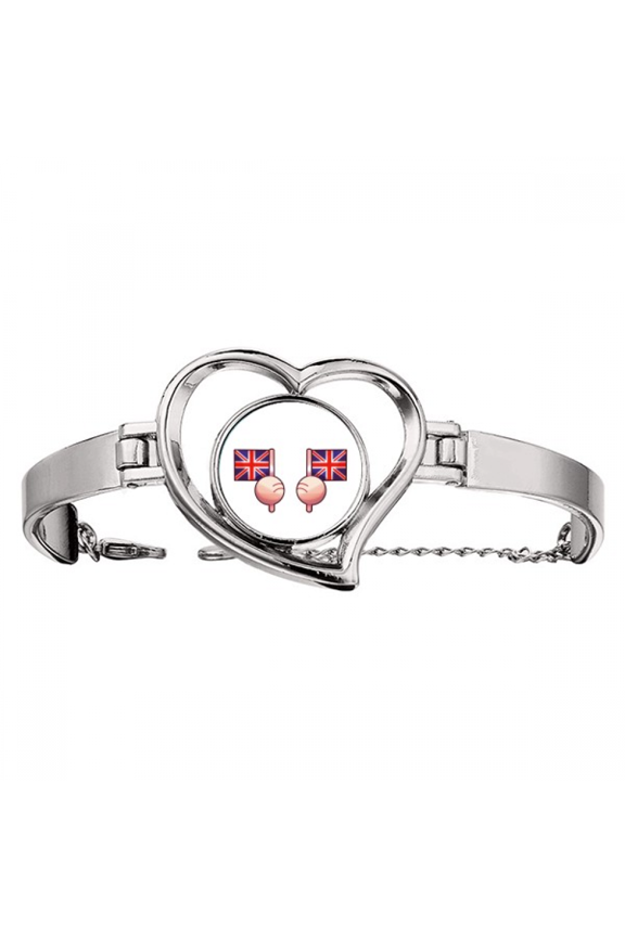 britain flag eu uk bracelet heart jewelry wire bangle