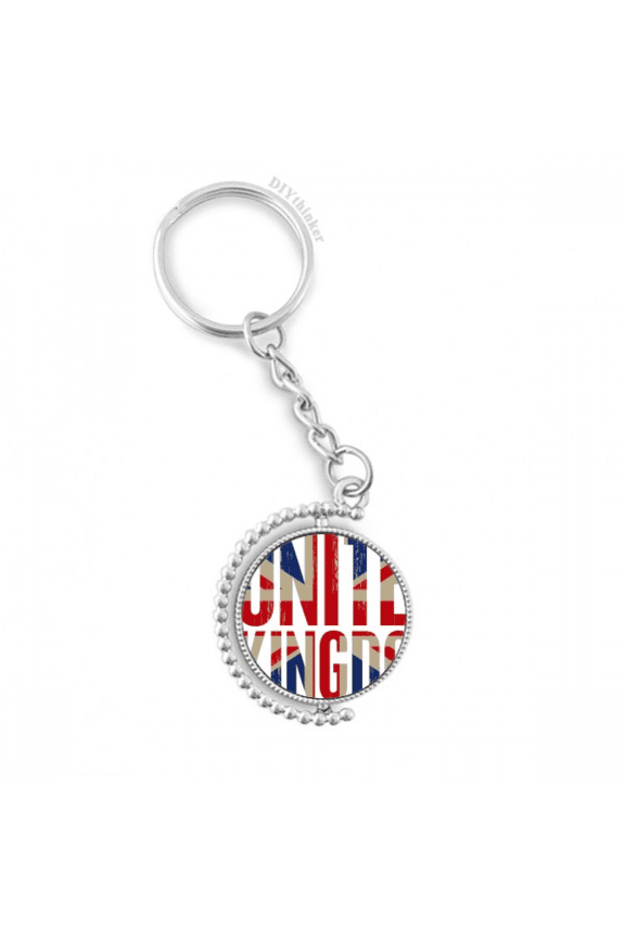 britain uk flag big ben union jack rotatable keyholder disc accessories chain clip