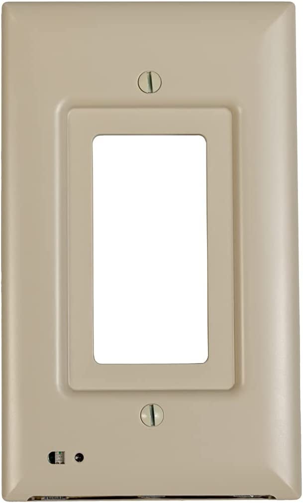 briteOWL Power Failure LED Light Up Outlet Cover, Unaffected by Electrical Outage, Decora Cream
