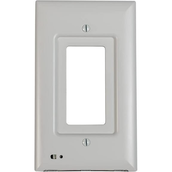 briteOWL Power Failure LED Light Up Outlet Cover, Unaffected by Electrical Outage, Decora White