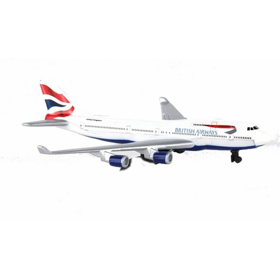 british airways single plane, white - daron rt6004 - diecast model airplane replica