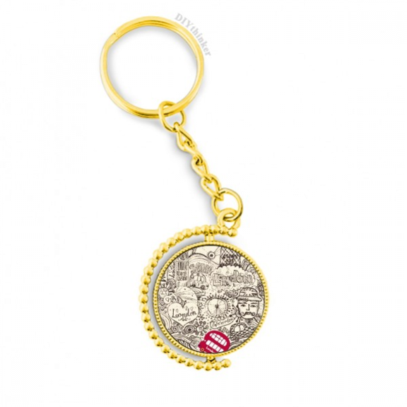 british bus london eyes big ben uk metal connector key chain  accessory en keyholder