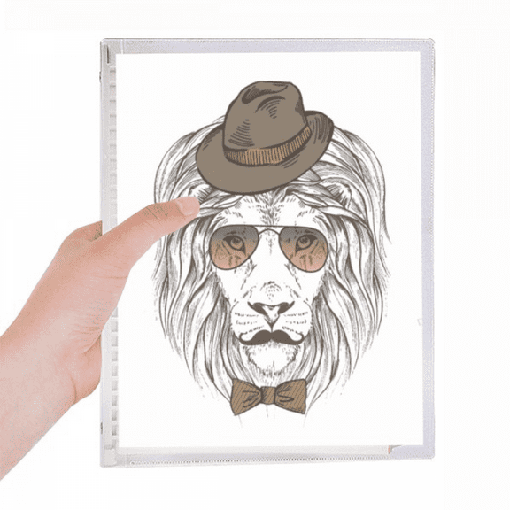 british style gentle lion hat bow tie notebook loose diary refillable journal statiry