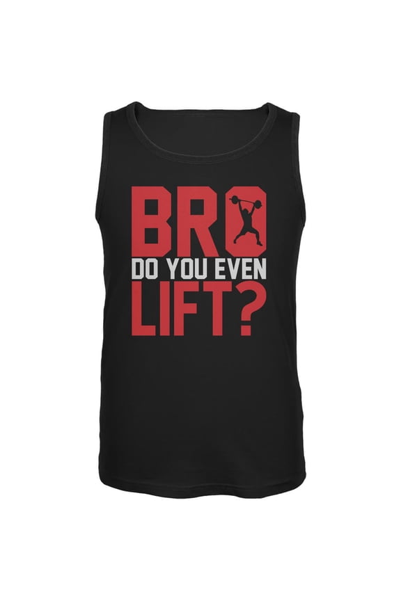 bro do you even lift? black adult tank top