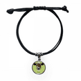 thumbnail image 1 of brown-and-white domestic dairy cow animal bracelet leather wristband black jewelry, 1 of 4