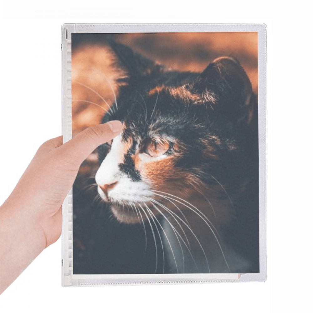 brown cat stare profile animal vintage notebook loose diary refillable journal statiry