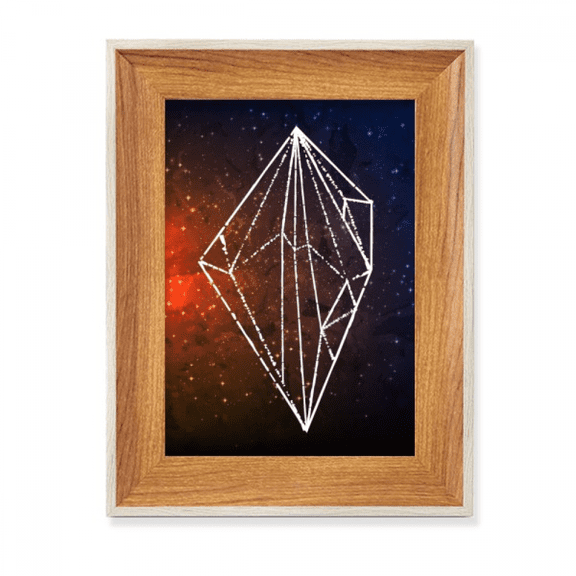 brown crystal universe fantasy star desktop wooden photo frame display picture art painting multiple sets