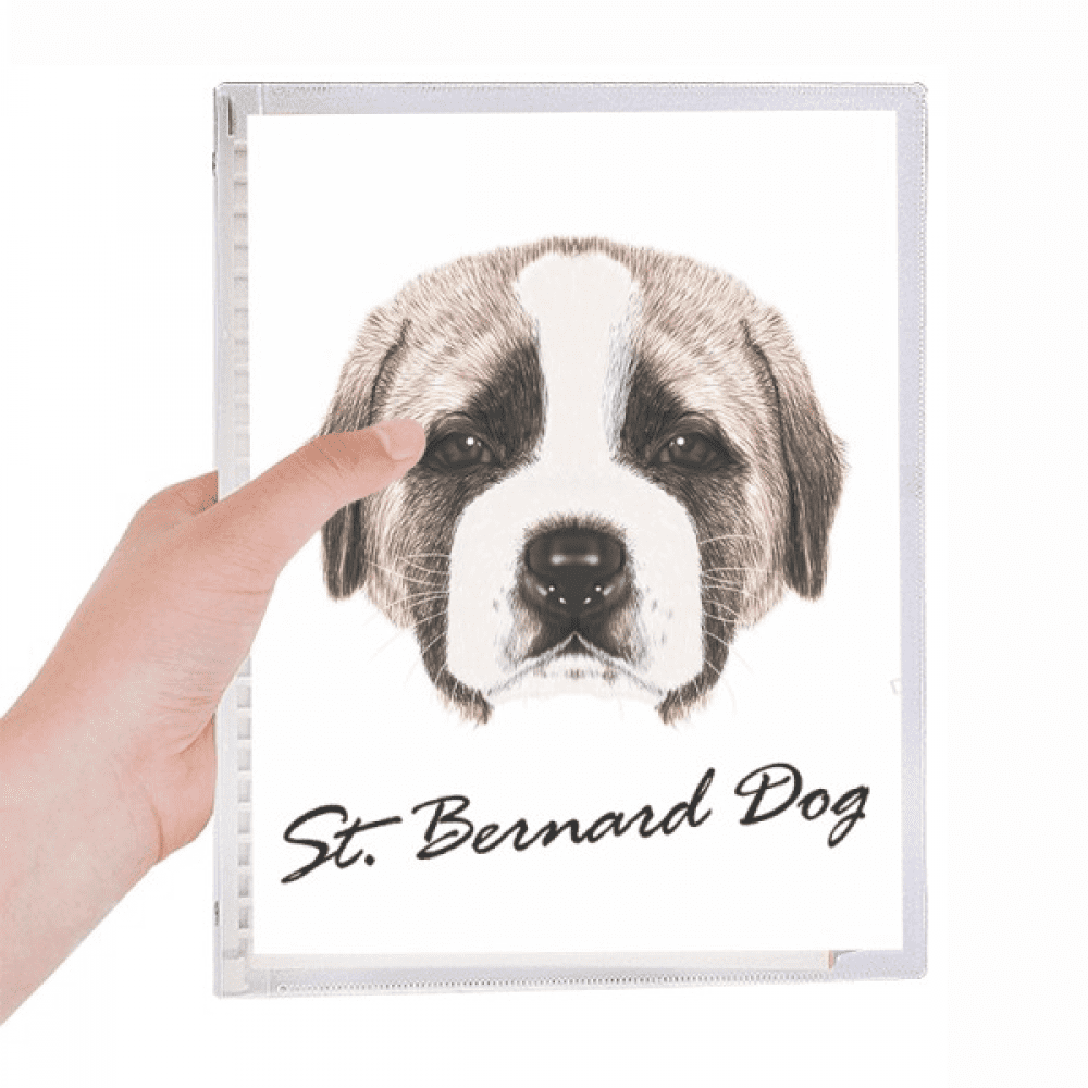 brown cute st.bernard dog pet animal notebook loose diary refillable journal statiry