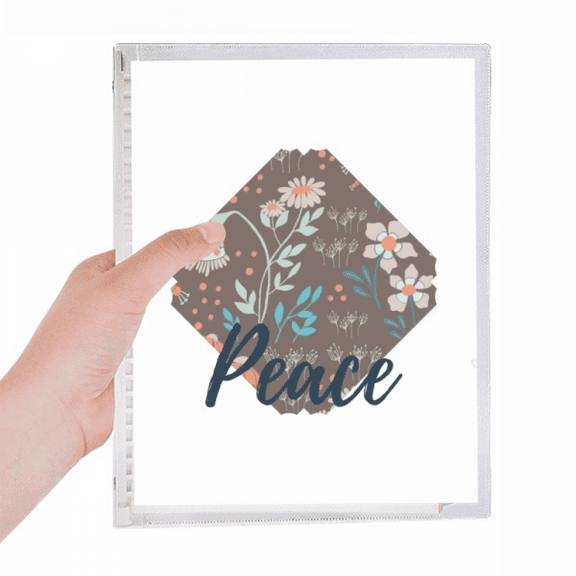 brown flower paint notebook loose diary refillable journal statiry