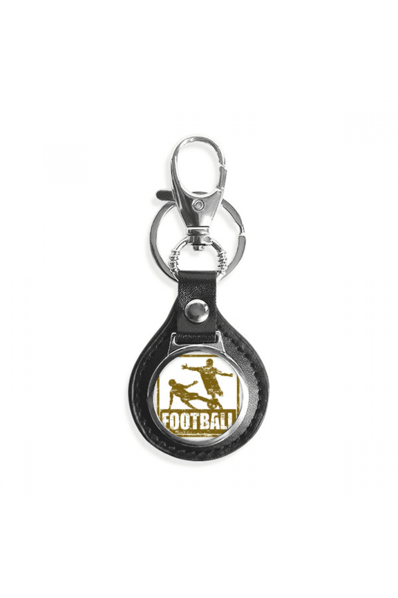 brown football player slide tackle key link chain keyholder finder hook metal