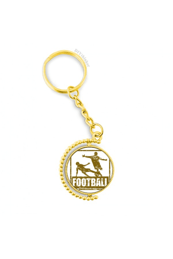 brown football player slide tackle metal connector key chain accessory en keyholder