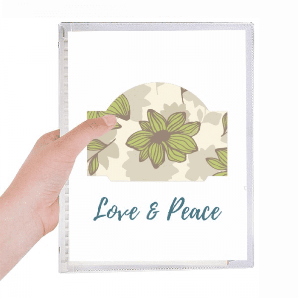 brown green flower paint notebook loose diary refillable journal statiry