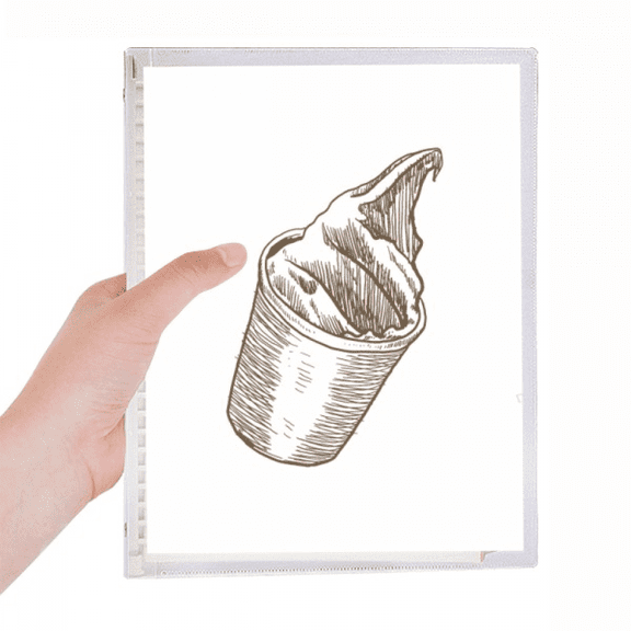 brown hand sketching cup ice notebook loose diary refillable journal statiry
