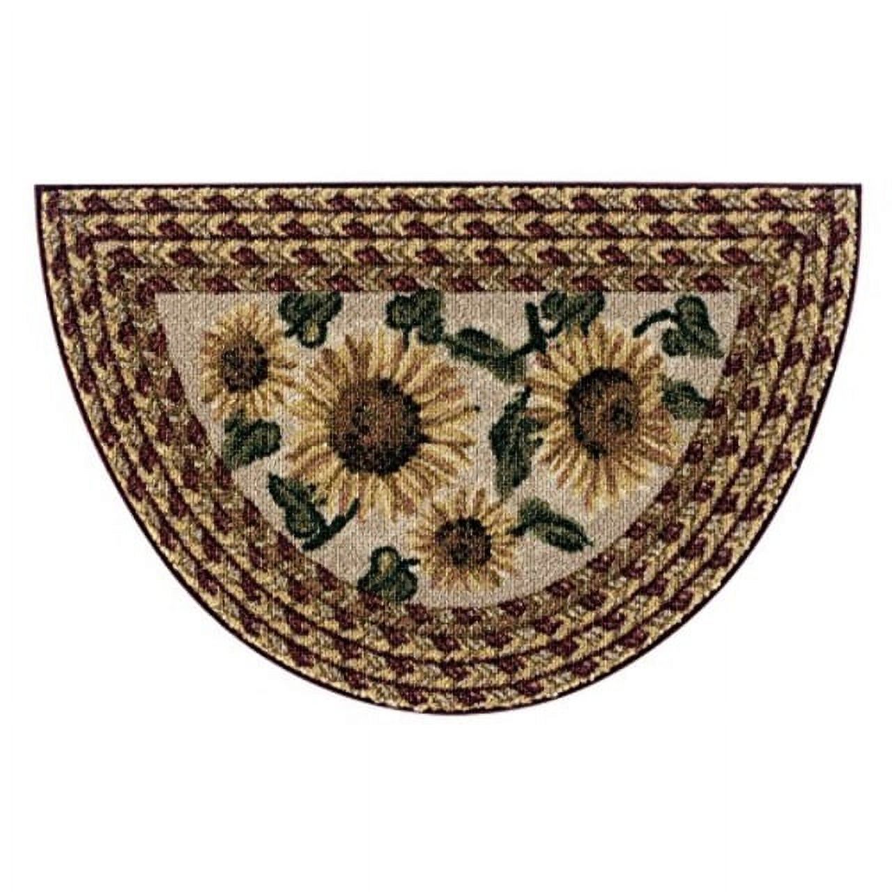 Brumlow Mills Sunflower Braid Kitchen Rug, 19x31 Inches, Sunset, USA