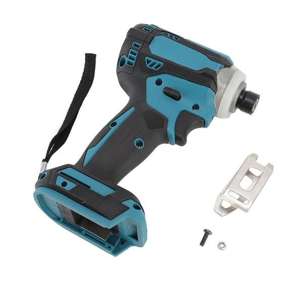 brushless lithium-ion impact driver 3-speed impact drill set and Led lights for woodworking construction, 3-speed impact driver, 19x12x7cm black