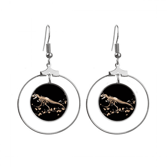 bs b miniature dinosaur earrings dangle hoop jewelry drop circle