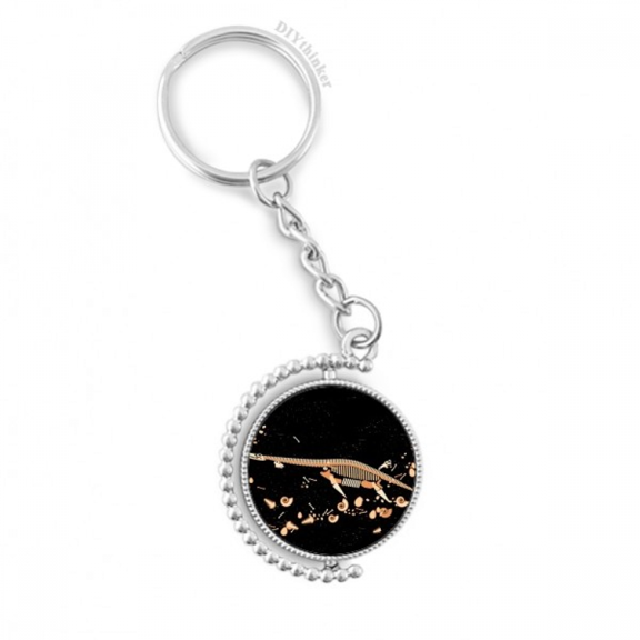 bs black miniature dinosaur rotatable keyholder disc accessories chain clip