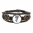thumbnail image 1 of bs inscriptions chinese zodiac horse Leather Braided Ocean Bracelet Wristband, 1 of 4