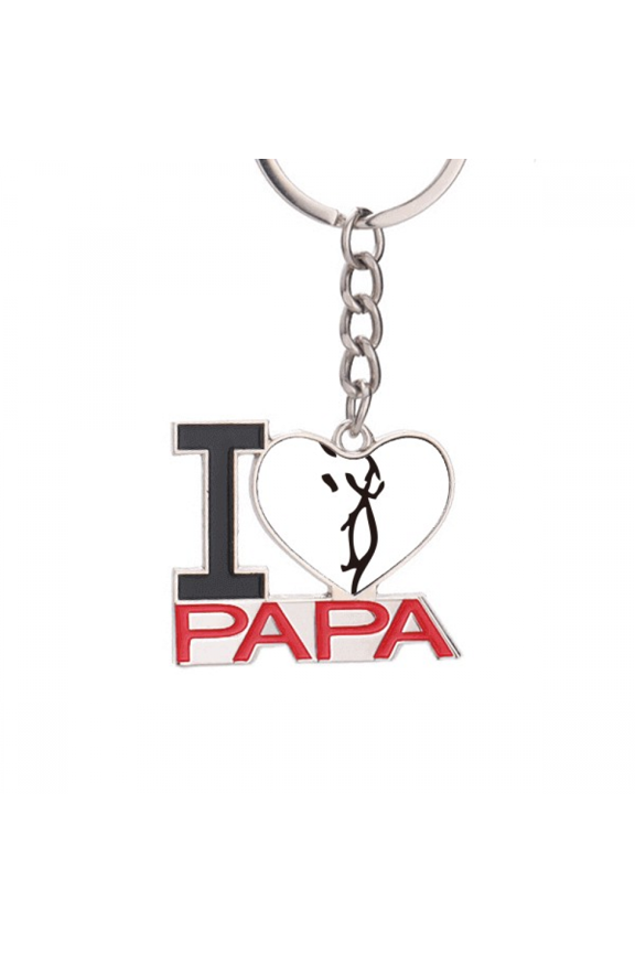 bs inscriptions chinese zodiac rat Keychain Metal Keyring Holder Love PAPA Father