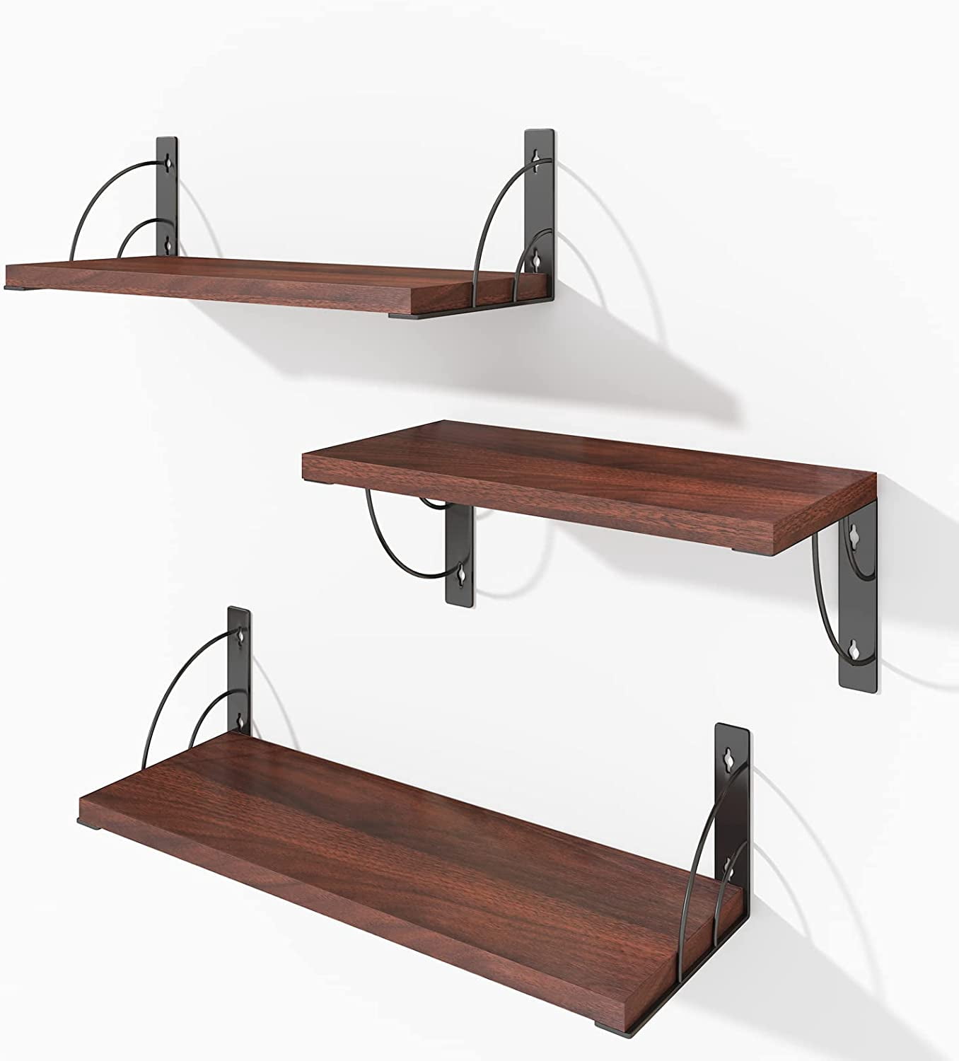 Mid Shelf bsyrew Floating Shelves Mid Century Modern ECO Board Wall Mounted Shelf ...