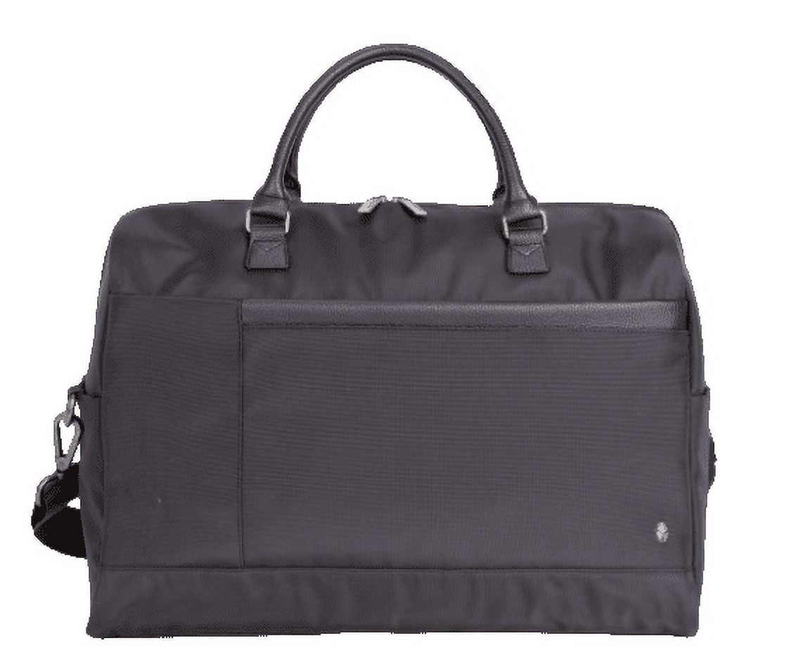 btL 18-inch Nylon Weekender Travel Duffel with a 15-inch Padded Laptop Sleeve, Black