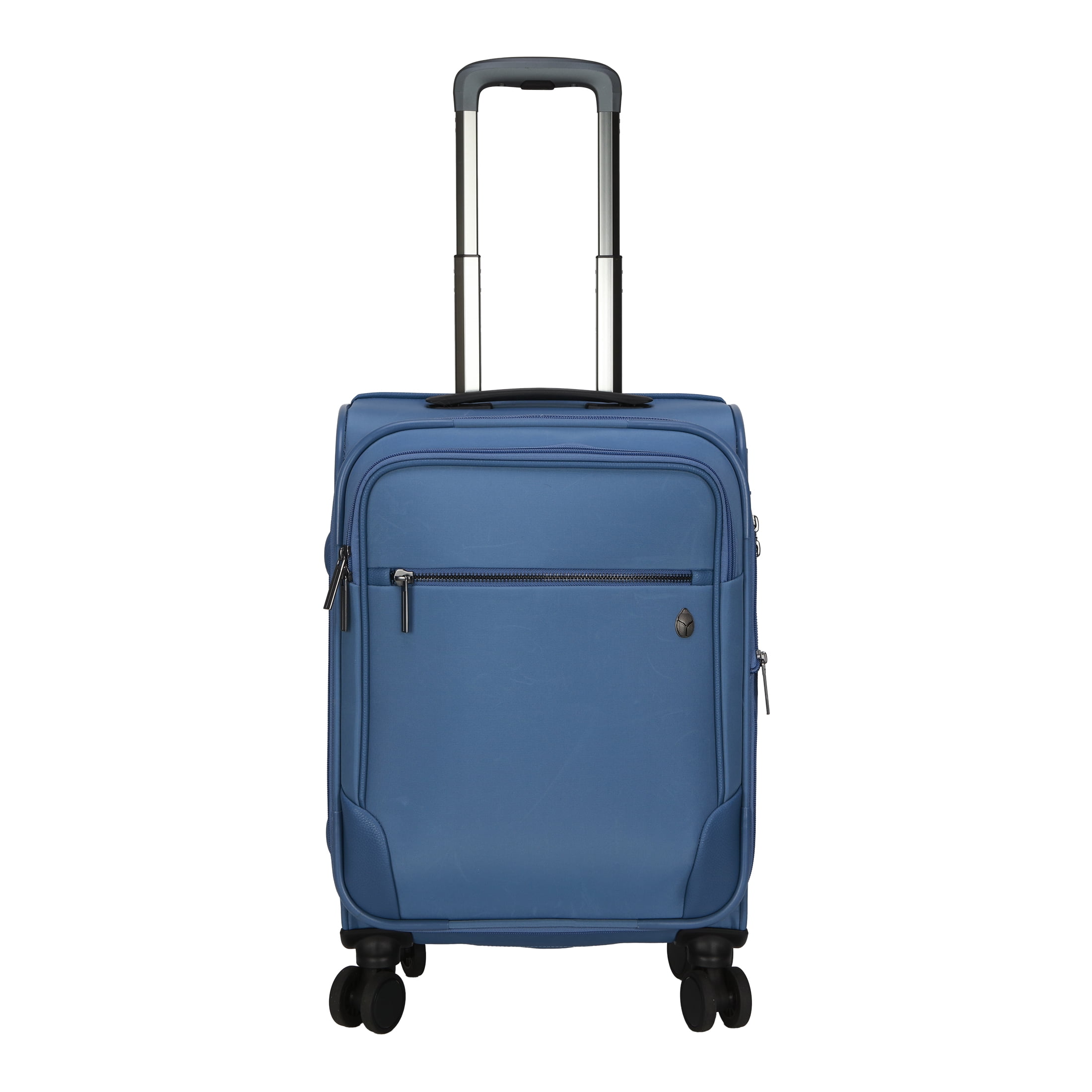 btL 20-inch Carry-On Expandable Nylon Softside Upright Luggage With 360-Spinner Wheels and Divider Pockets, Blue Shadow