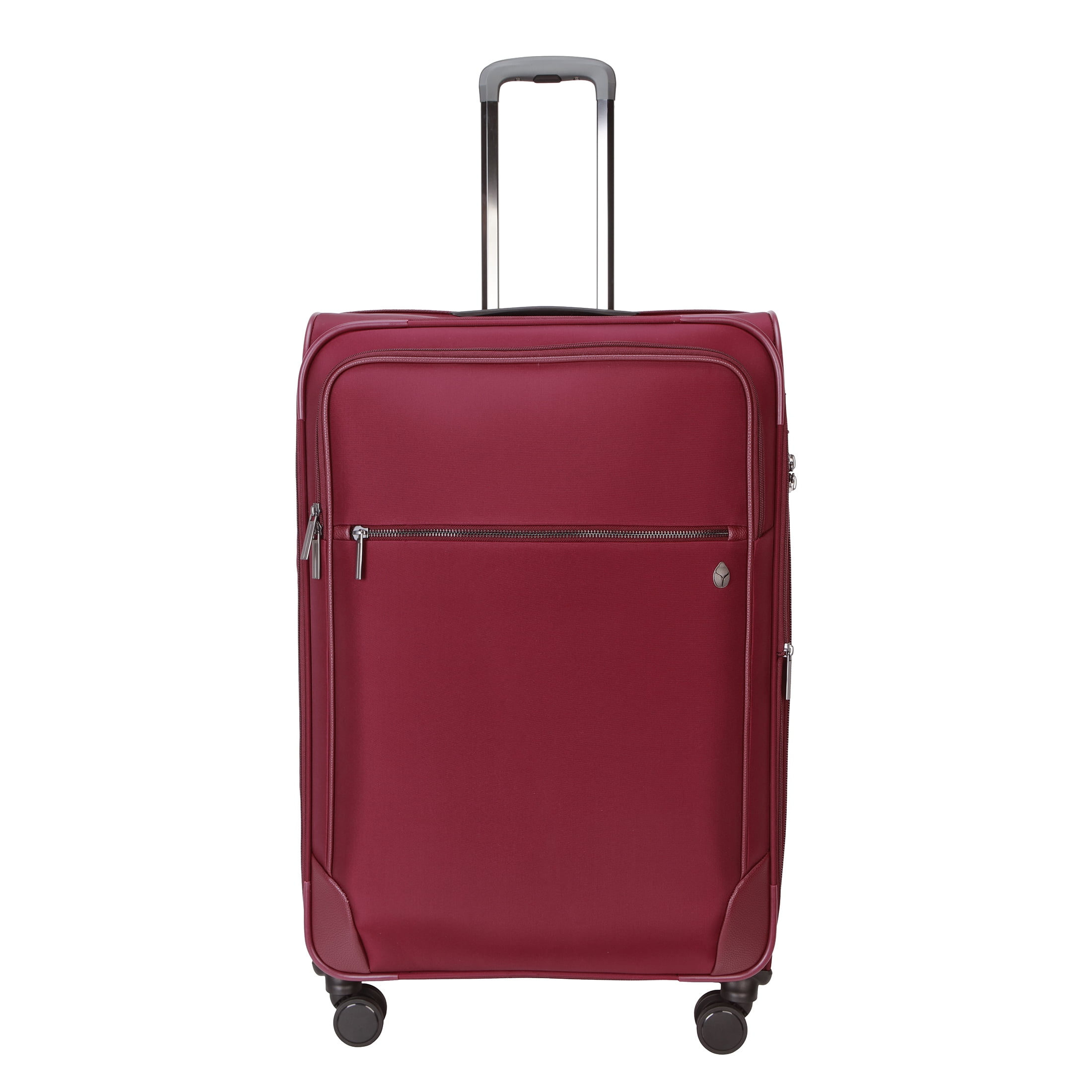 btL 28-inch Expandable Nylon Softside Checked Upright Luggage With 360 Spinner Wheels and Divider Pockets, Windsor Wine