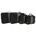 thumbnail interactive-video image 1 of btL 4 Piece Nylon Mesh Front Expandable Zippered Compression Packing Cubes, Black, 1 of 23
