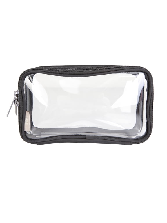 Clear PVC Toiletry Bag Packing Case with Interior Pockets for Travel