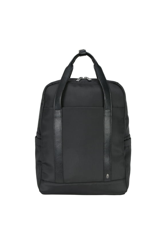 16-inch Nylon Convertible Travel Backpack Tote with 15-inch Laptop Sleeve, Black