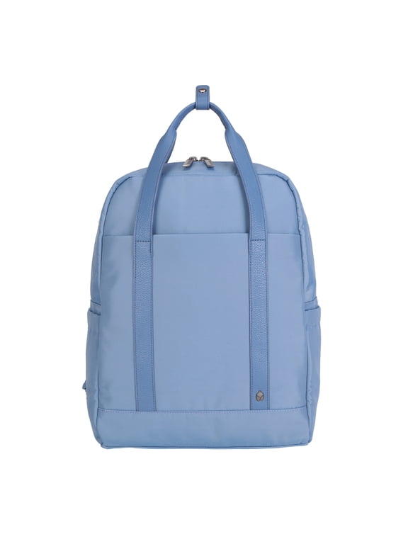 16-inch Nylon Convertible Travel Backpack Tote with 15-inch Laptop Sleeve, Blue Shadow