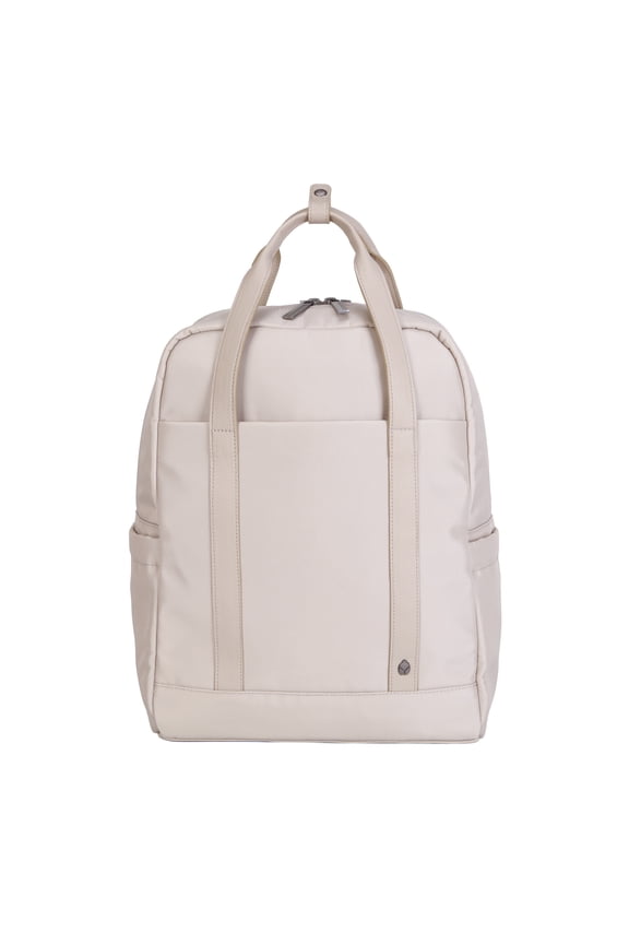16-inch Nylon Convertible Travel Backpack Tote with 15-inch Laptop Sleeve, Taupe