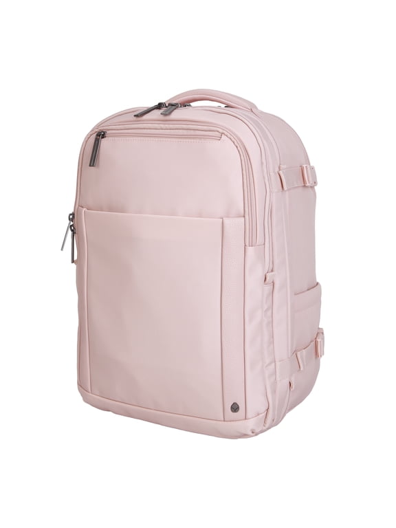 18-inch Nylon Travel Backpack with 15-inch Laptop Sleeve, Rose Smoke