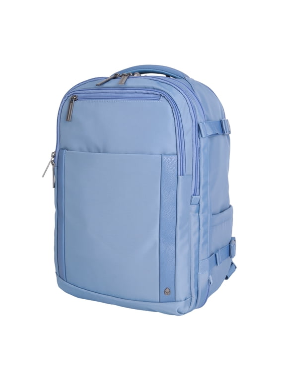 18-inch Nylon Travel Backpack with 15-inch Laptop Sleeve, Blue Shadow