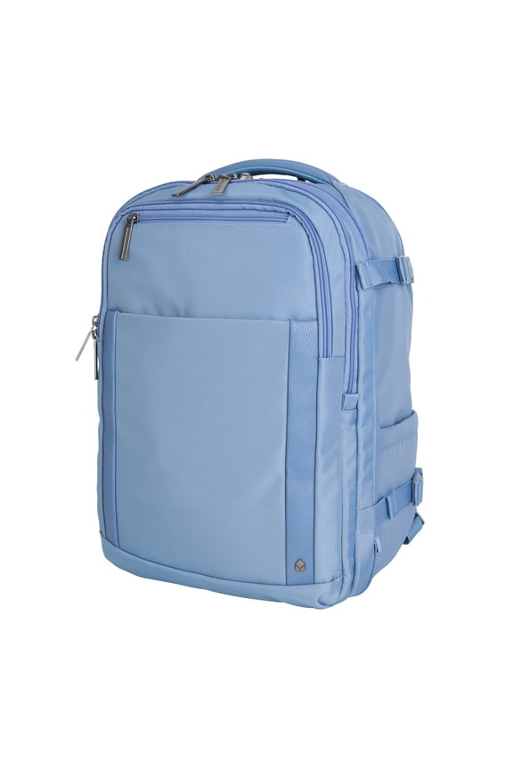 18-inch Nylon Travel Backpack with 15-inch Laptop Sleeve, Blue Shadow