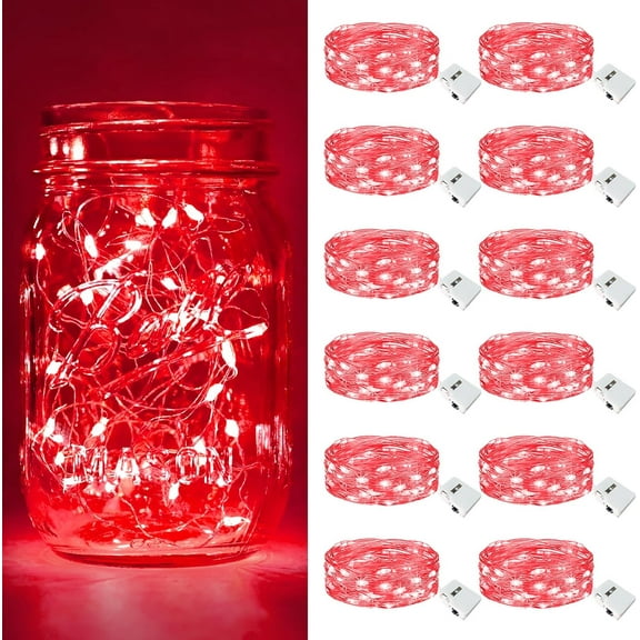 btfarm Fairy Lights Battery Operated [3 Modes], 7ft 20 Led Twinkle Lights String Lights Waterproof Bulk Small Mini Silver Wire for Christmas Mason Jars Wedding Table Centerpiece