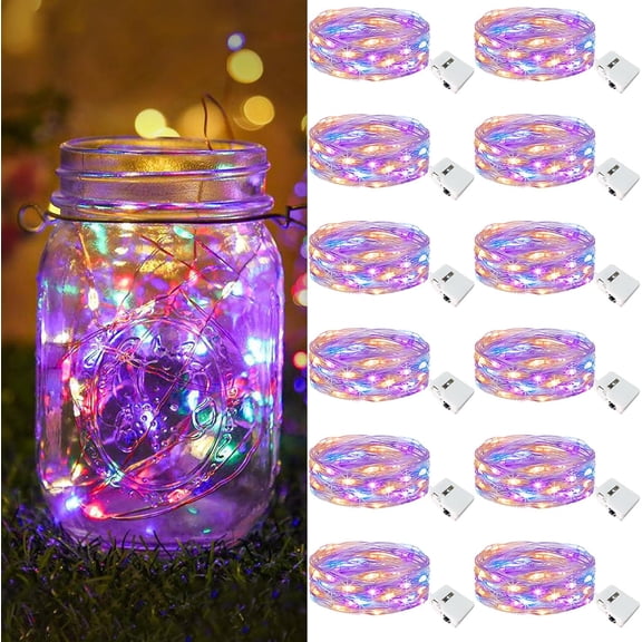 btfarm Fairy Lights Battery Operated [3 Modes], 7ft 20 Led Twinkle Lights String Lights Waterproof Bulk Small Mini Silver Wire for Christmas Mason Jars Wedding Table Centerpiece