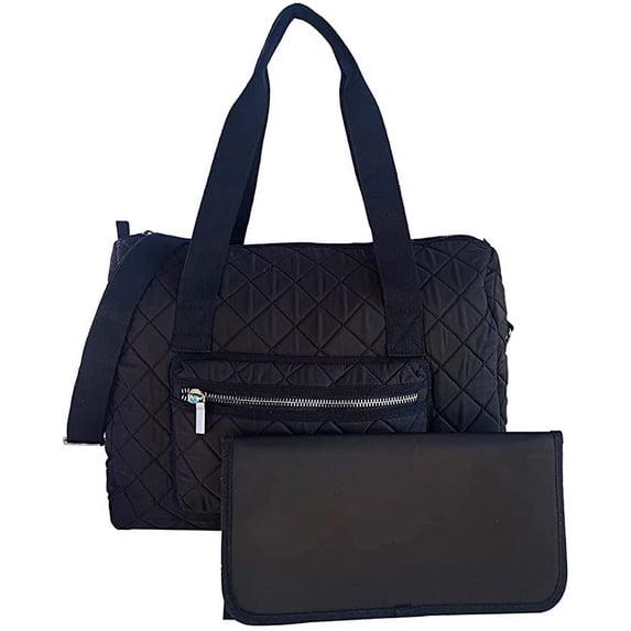 bub. Duffle Diaper Bag with Changing Pad, Large Travel Diaper Tote for Mom and Dad, Multifunctional, Unisex Baby Bag