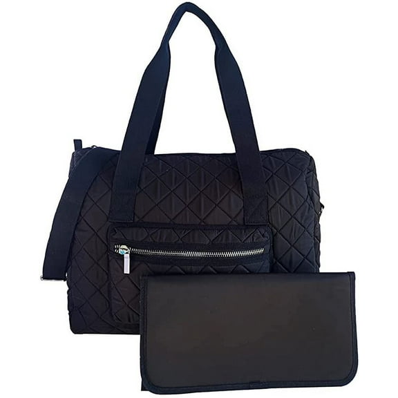 bub. Duffle Diaper Bag with Changing Pad, Large Travel Diaper Tote for Mom and Dad, Multifunctional, Unisex Baby Bag