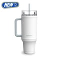 thumbnail image 1 of Bubba Travel Tumbler, 40 Oz, Stainless Steel, Vacuum Insulated Leakproof With Handle, AutoClose Lid With Straw, Fresh Kicks, 1 of 10