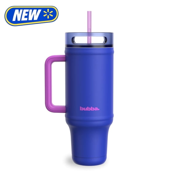 Bubba 40oz AutoClose Insulated Stainless Steel Tumbler with Straw and Handle, Ocean Energy Blue/Purple