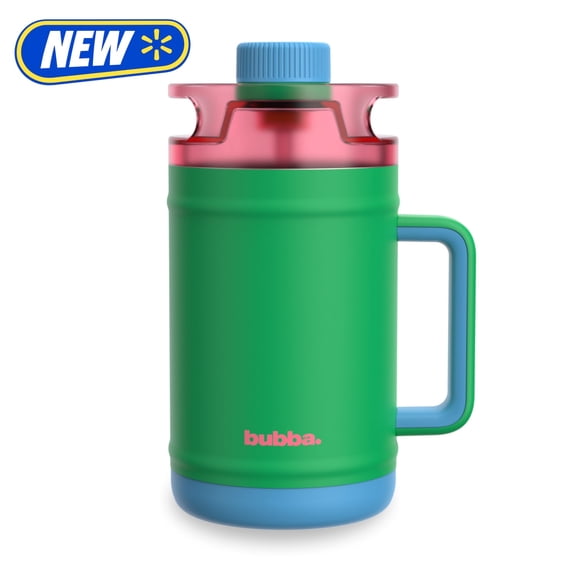 Bubba 52oz DualSip Insulated Stainless Steel Water Keg with Built-In Straw and Drink Opening and Side Handle, Fresh Serve Green/Blue