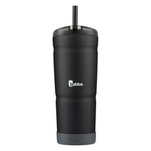 bubba Envy S Stainless Steel Tumbler with Straw and Bumper Rubberized in Black, 24 fl oz.