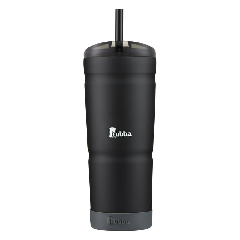 bubba Envy S Stainless Steel Tumbler with Straw and Bumper Rubberized in  Black, 24 fl oz.